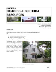 CHAPTER 8:  HISTORIC & CULTURAL RESOURCES Preserve historic and cultural resources to enhance
