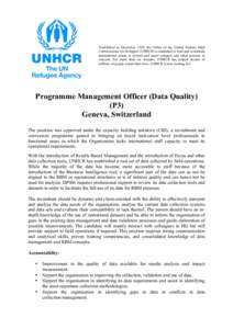 Microsoft Word - Programme Management Officer (Data Quality)_Geneva_web.docx