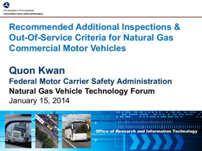 Recommended Additional Inspections & Out-Of-Service Criteria for Natural Gas Commercial Motor Vehicles