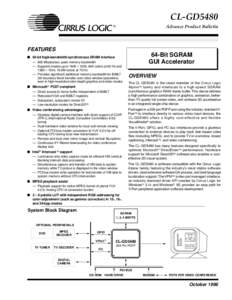 CL-GD5480 Advance Product Bulletin FEATURES  64-Bit SGRAM