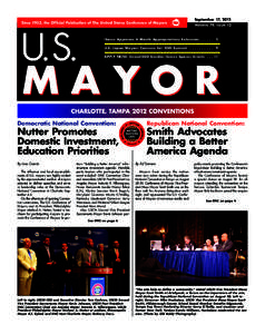 Since 1933, the Official Publication of The United States Conference of Mayors  September 17, 2012 Volume 79, Issue 12  U.S.