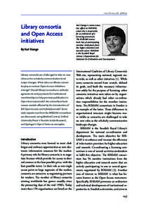 InfoTrendLibrary consortia and Open Access initiatives By Kari Stange