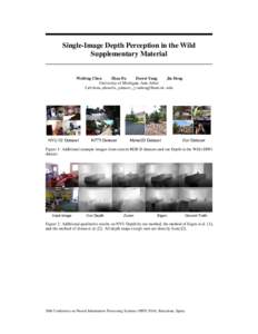Single-Image Depth Perception in the Wild Supplementary Material Weifeng Chen Zhao Fu Dawei Yang
