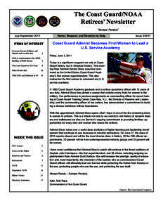 The Coast Guard/NOAA Retirees’ Newsletter “Semper Paratus” July-September[removed]Honor, Respect, and Devotion to Duty