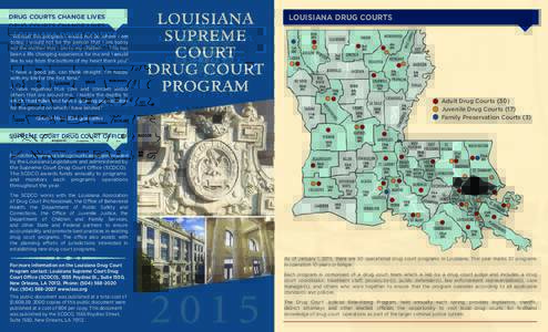 DRUG COURTS CHANGE LIVES  LOUISIANA DRUG COURTS “Without this program I would not be where I am today. I would not be the person that I am today