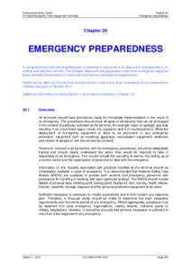 International Safety Guide for Inland Navigation Tank-barges and Terminals Chapter 20 Emergency preparedness
