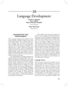 38 Language Development Amanda C. Brandone