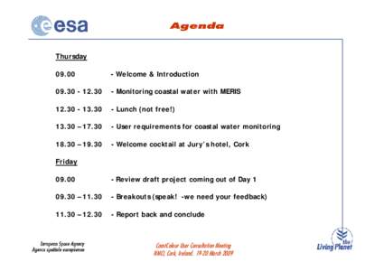 Agenda  ThursdayWelcome & Introduction