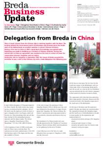Breda Business Update Newsletter for international business accounts