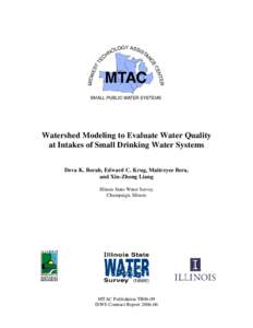 Watershed Modeling to Evaluate Water Quality at Intakes of Small Drinking Water Systems
