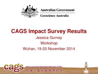 CAGS Impact Survey Results Jessica Gurney Workshop Wuhan, 19-20 November[removed]Insert presentation title here, insert date