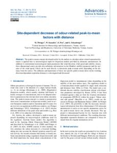 Adv. Sci. Res., 11, 69–73, 2014 www.adv-sci-res.netdoi:asr © Author(sCC Attribution 3.0 License.  Site-dependent decrease of odour-related peak-to-mean