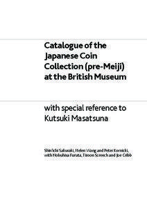 Catalogue of the Japanese Coin Collection (pre-Meiji)