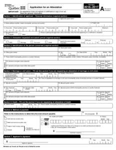 Version  2016−2017 Application for an Attestation