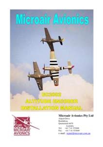 Aircraft instruments / Avionics / Embedded systems / Radar / DO-160 / Electronic design / Altimeter / Pressure altitude / Encoder / Garmin / Transponder / Gillham code