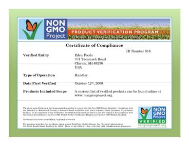 Microsoft PowerPoint - NGP Certificate of Compliance