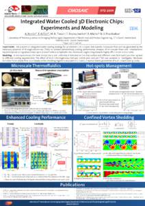 CMOSAIC  RTD 2009 Integrated Water Cooled 3D Electronic Chips: Experiments and Modeling