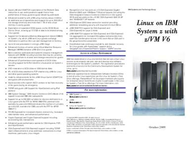 Linux on System z / Virtual machines / IBM System z / Z/VM / Logical partition / Integrated Facility for Linux / Z/Architecture / IBM mainframe / Hypervisor / System software / Software / Power Architecture