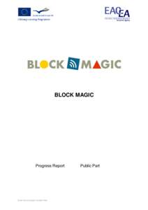 BLOCK MAGIC  Progress Report Enter the full project number here
