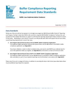Buffer Compliance Reporting Requirement Data Standards