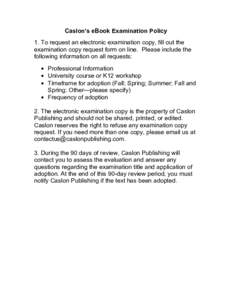 Microsoft Word - Caslon Exam Policy Ebook.docx
