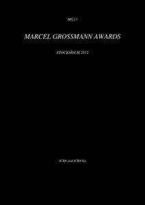 MG13  MARCEL GROSSMANN AWARDS