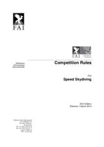 Microsoft Word - Speed Skydiving rules 2014