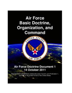 Air Force Basic Doctrine, Organization, and Command  Air Force Doctrine Document 1
