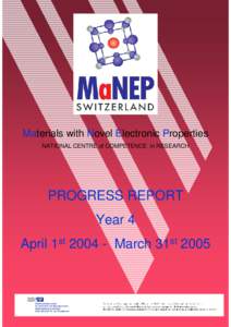 MaNEP Progress Report Year 4, version PRINT