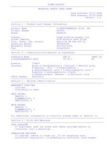 SIGMA-ALDRICH MATERIAL SAFETY DATA SHEET Date Printed: [removed]