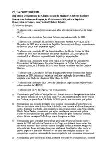 P7_TA-PROV[removed]República Democrática do Congo: o caso de Floribert Chebeya Bahizire Resolução do Parlamento Europeu, de 17 de Junho de 2010, sobre a República Democrática do Congo: o caso Floribert Chebeya Ba