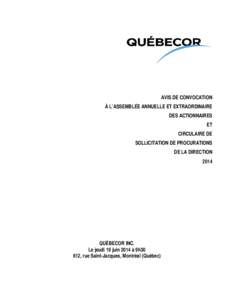Microsoft Word - Circulaire Québecor fr FINALE