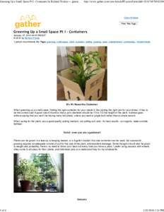 Urban agriculture / Landscape architecture / Environmental design / Land management / Container garden / Potting soil / Houseplant / Gardening / Window box / Garden