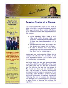 May 3, 2013 Ken Paxton State Senator District 8 ********* Photo of the
