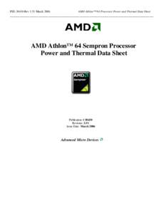 AMD Athlon 64 Processor Power and Thermal Data Sheet