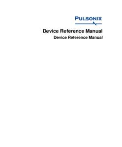 Device Reference Manual Device Reference Manual 2 Copyright  Copyright 3