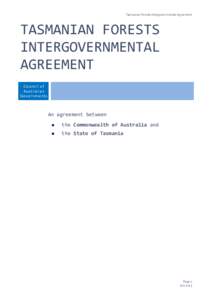 Tasmanian Forests Intergovernmental Agreement 2013