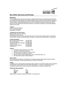 Microsoft Word - Box Office Services and Policies