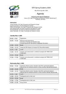 Microsoft Word - IERI Spring Academy 2009 Agenda - Final2009doc