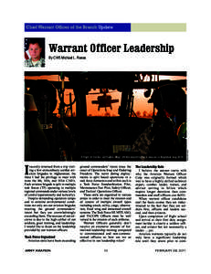 FEB 2011 Section 1_June04.qxd[removed]:19 AM Page 10  Chief Warrant Officer of the Branch Update Warrant Officer Leadership
