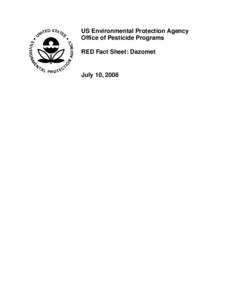 US Environmental Protection Agency Office of Pesticide Programs RED Fact Sheet: Dazomet
