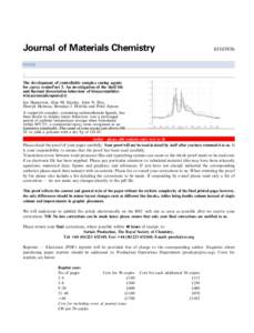 Journal of Materials Chemistry  b510393b PAPER 1