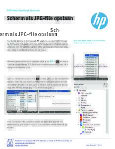 HP Prime Graphing Calculator  Scherm als JPG-file opslaan Op de HP Prime is het vanaf de laatste versievan de firmware mogelijk om een JPG bestand te maken van je