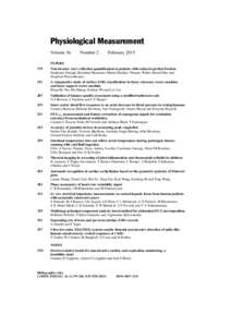 Physiological Measurement Volume 36 Number 2  February 2015