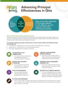Advancing Principal Effectiveness in Ohio Ohio Principal Evaluation