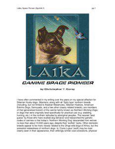 Laika, Space Pioneer (Sputnik 2)  pp 1