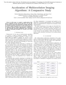 This is the author’s version of the work. The definitive work was published in Proceedings of the 20th IEEE International Conference on Application-specific Systems, Architectures and Processors (ASAP 2009), pp