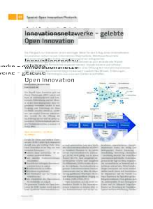 20  Spezial: Open Innovation Photonik Innovationsnetzwerke – gelebte Open Innovation