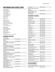 Information Directory           1  INFORMATION DIRECTORY Juneau CampusAuke Lake Way Juneau, AK 99801