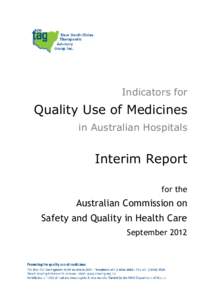 QUM Indicator Review interim report Sept 2012